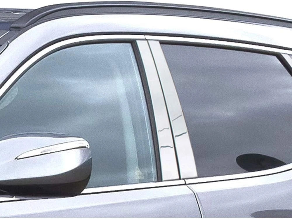4pc. Luxury FX Stainless Pillar Posts for 13-18 Hyundai Santa Fe 4D SUV & Sport
