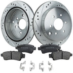 Rear Brake Disc Rotors and Pads Kit for Nissan Xterra (2006–2007)