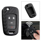 Carbon Fiber Flip Key Fob Case for Chevy Buick Chevrolet