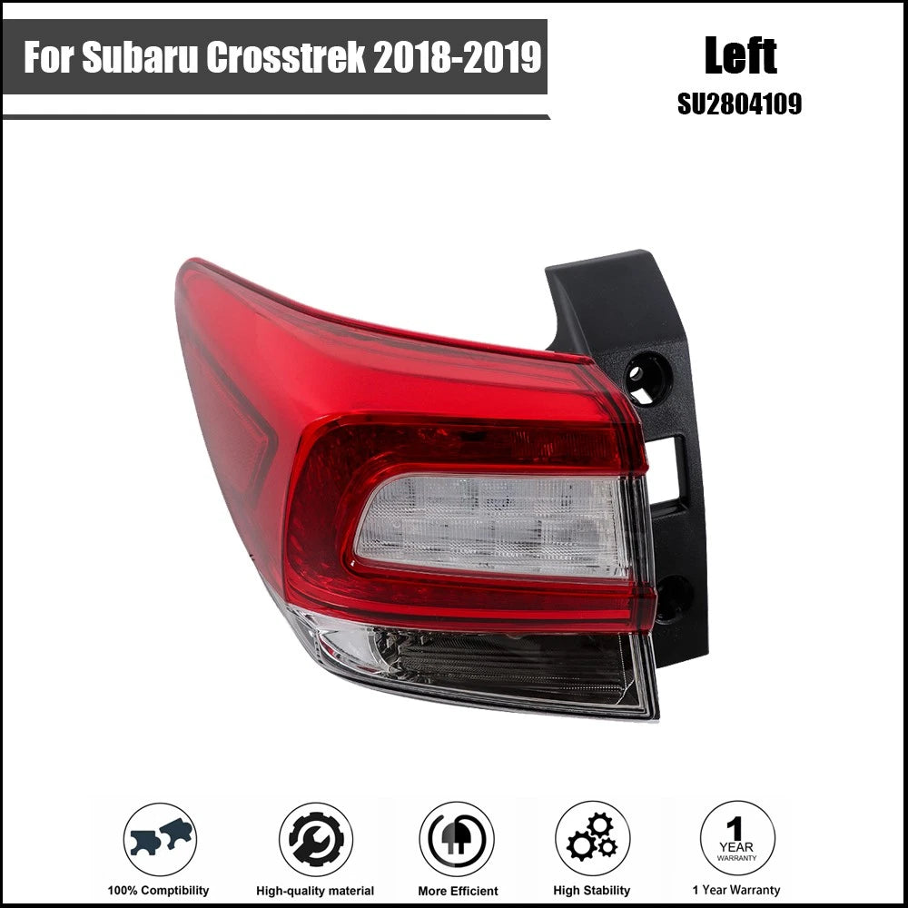 Tail Light Assembly for Subaru Crosstrek (2018–2019) Left Driver Side Halogen