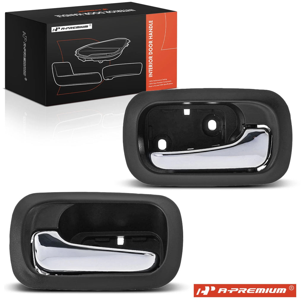 2X Rear Chrome Black Interior Door Handle for Honda CR-V (2002–2006)