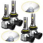 Set of 4 LED Headlight Bulbs 9005 9006 for High Low Beam (6500K)