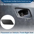 Front Right Washer Nozzle Cover Cap for Audi Q7 (2016–2021) 1Pcs Dark Gray