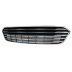 Replacement Black Chrome Plastic Front Bumper Cover Grille w/o Park Sensor Holes