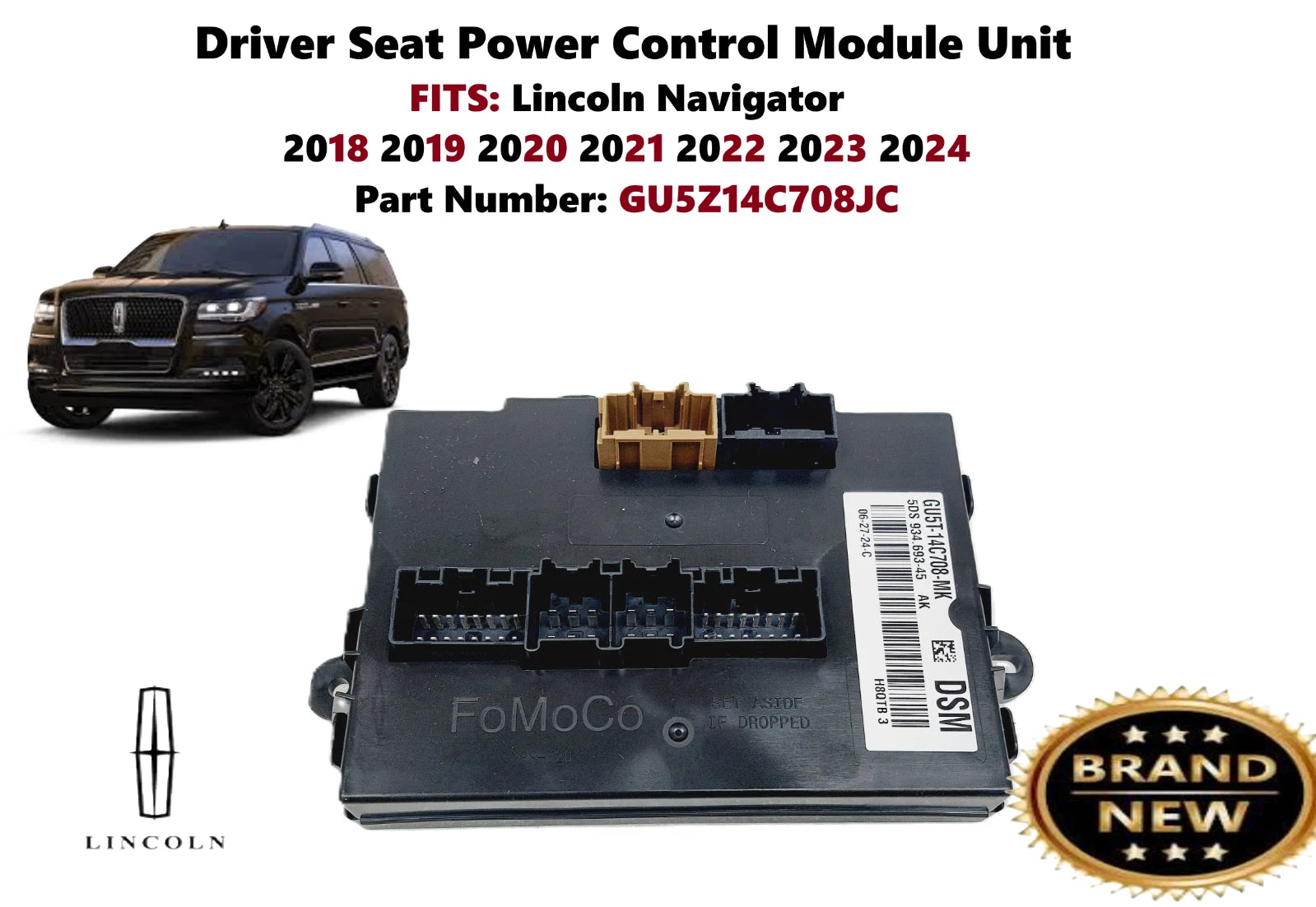 Power Control Module Unit for Lincoln Navigator (2018–2024) GU5Z14C708JC
