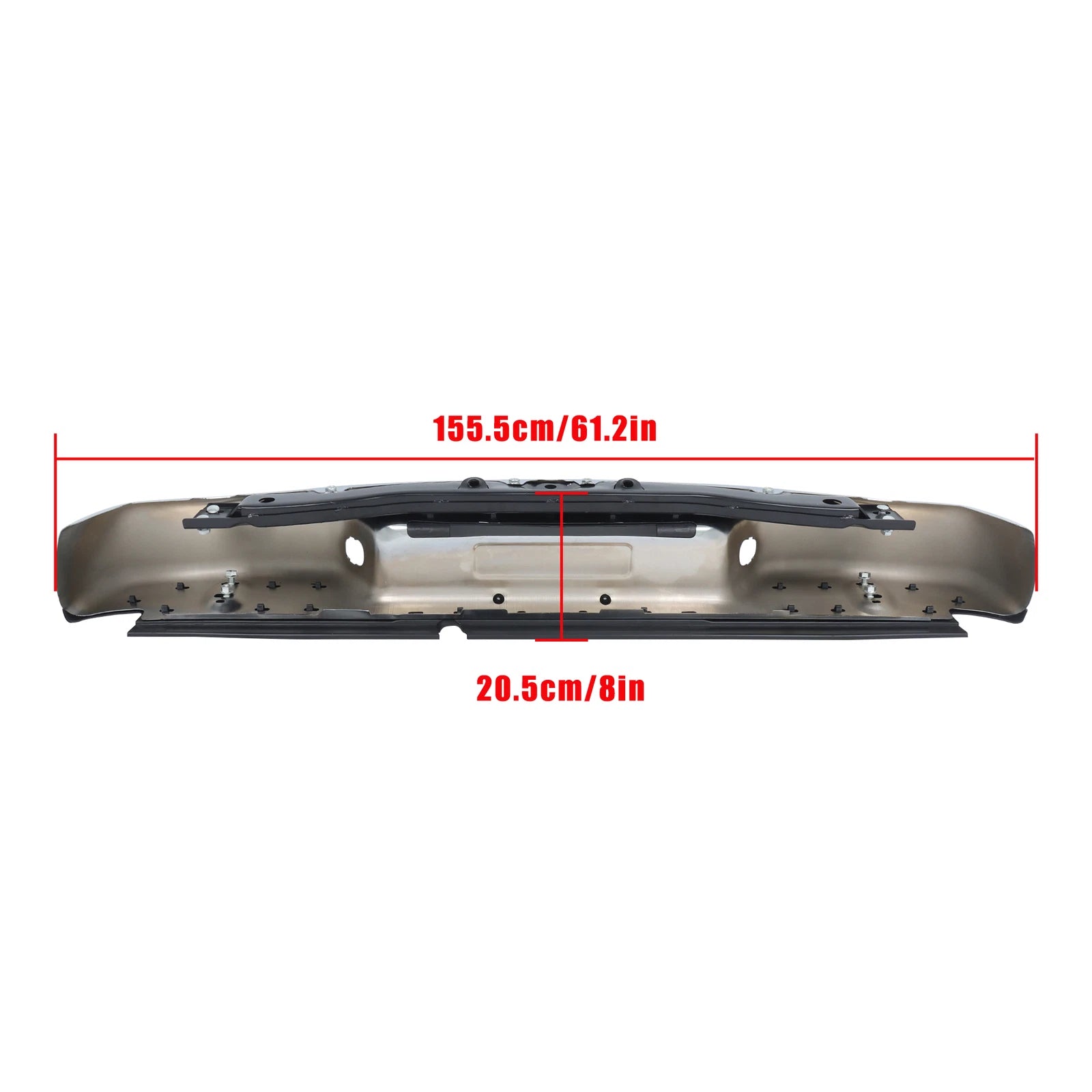 Chrome Rear Step Bumper for Chevy S10 GMC Sonoma (1998–2004)