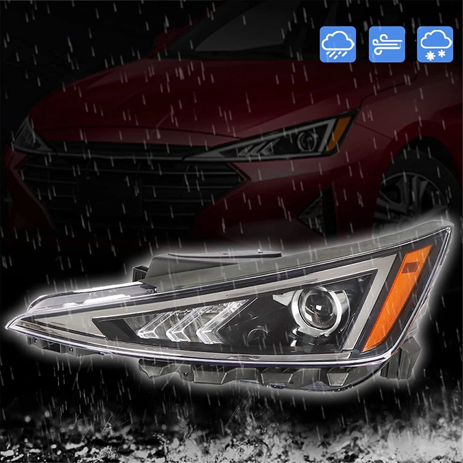 Halogen Headlight Headlamps for Hyundai Elantra (2019–2020) Pair
