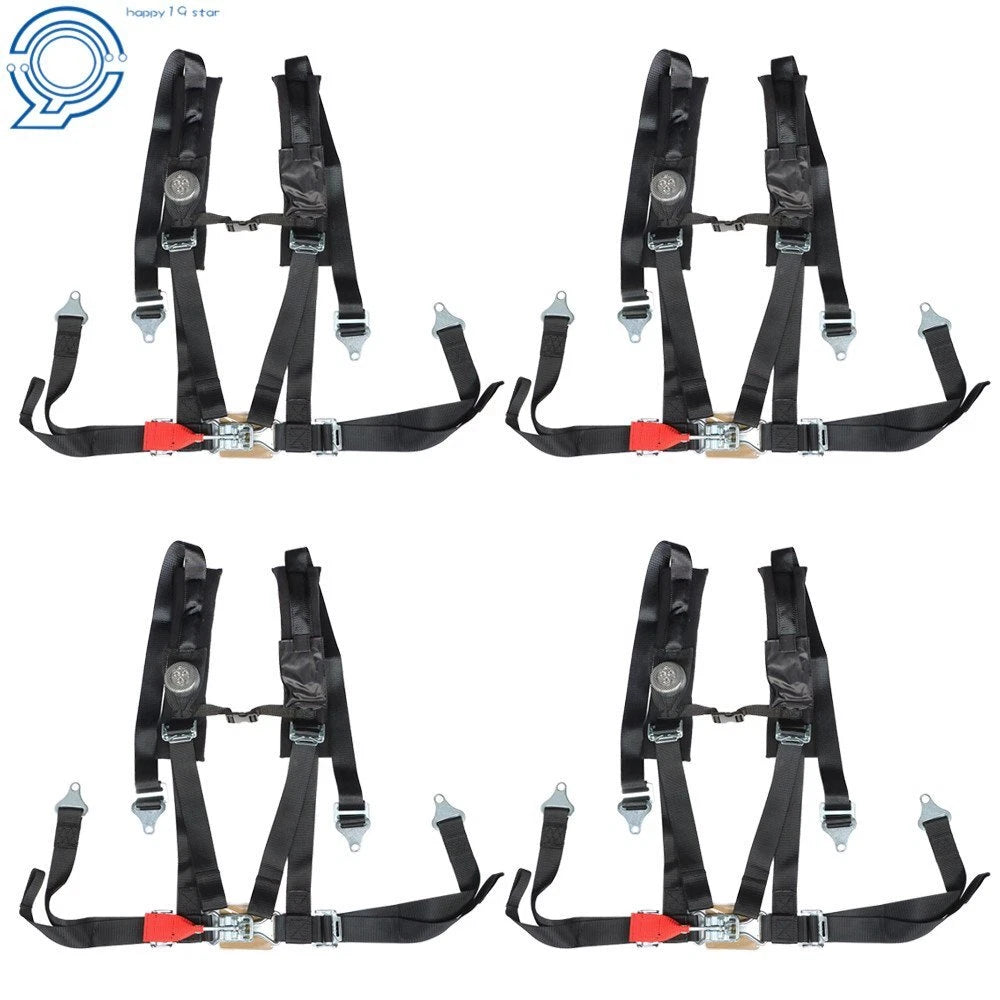 Set of 4 Padded 2" Seat Belt Harness for Polaris RZR XP S 4 1000 (2014–2023)