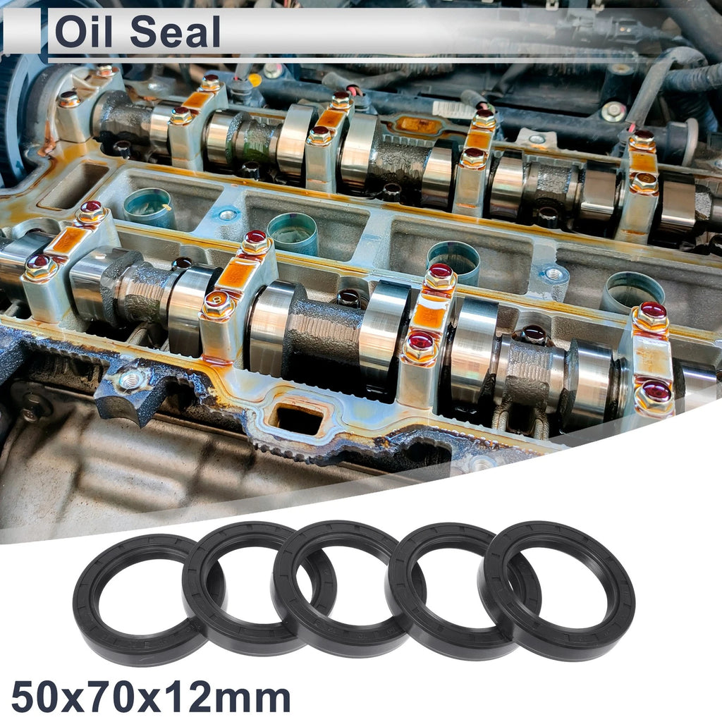 Set of 5 Oil Seal Rotary Shaft Seal NBR Rubber 50x70x12mm