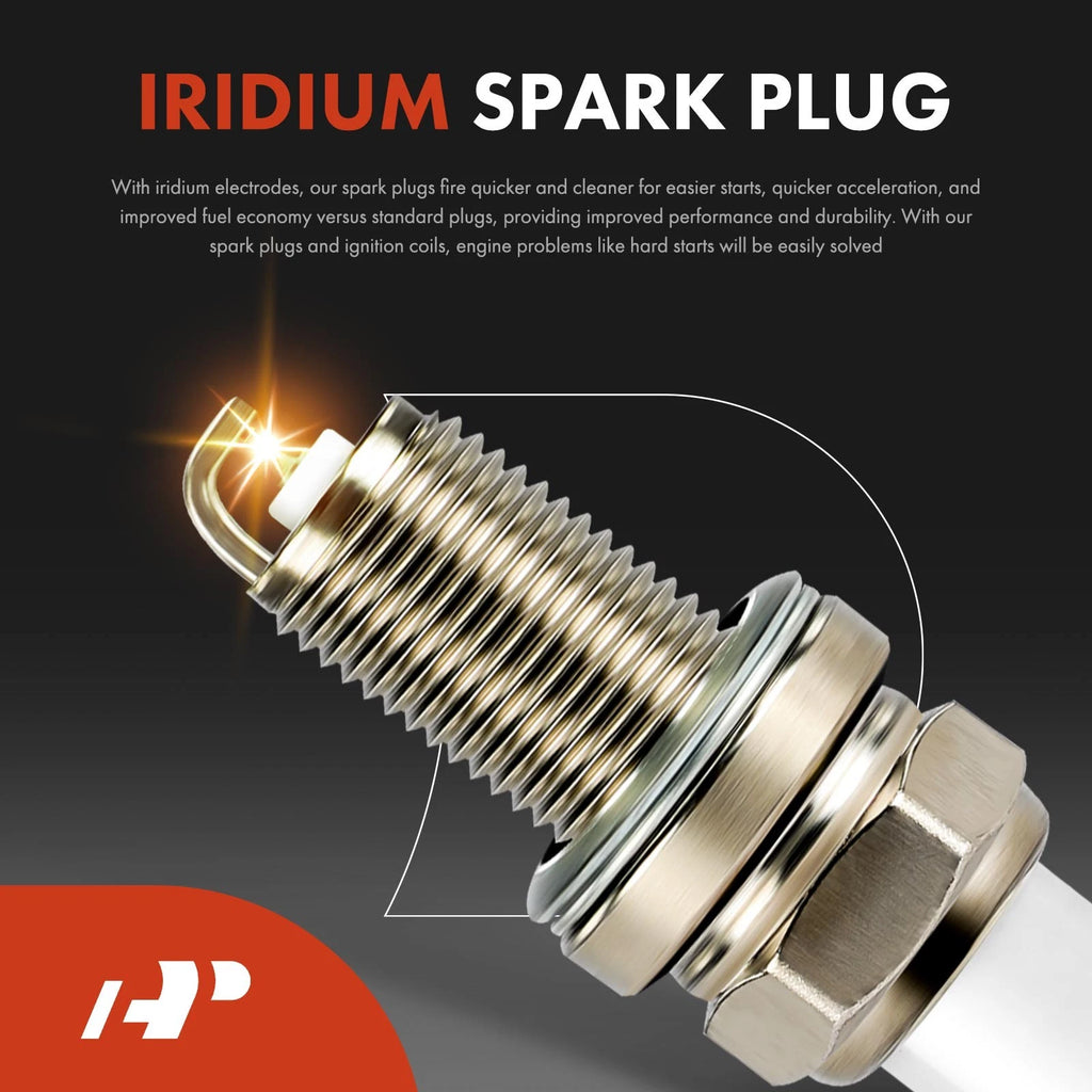 Set of 4 Ignition Coils & Iridium Spark Plugs for Jeep Renegade Dodge Dart (2015–2020)