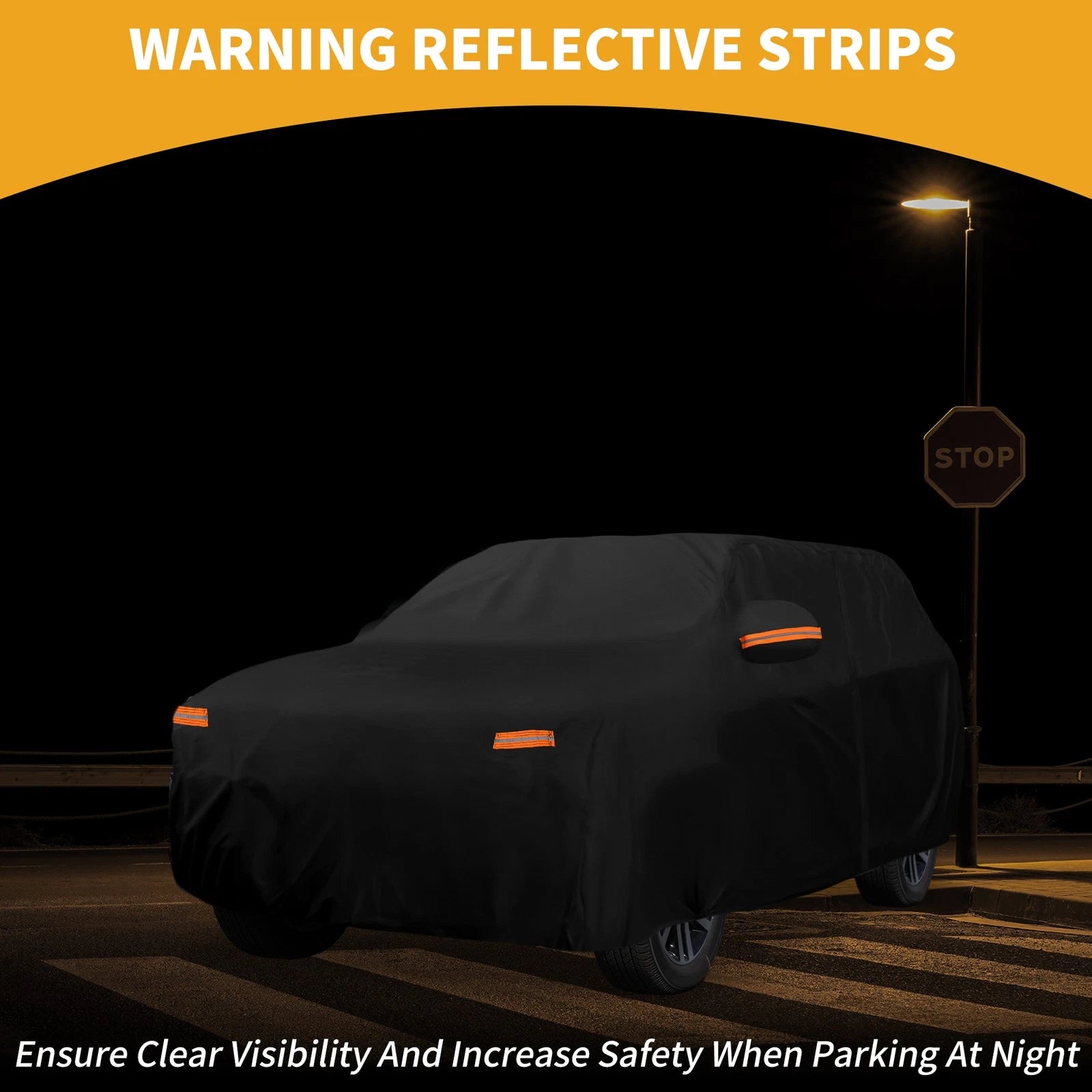 Waterproof Car Cover for Kia EV9 (2023–2023) 190T-PU, Black, Zipper