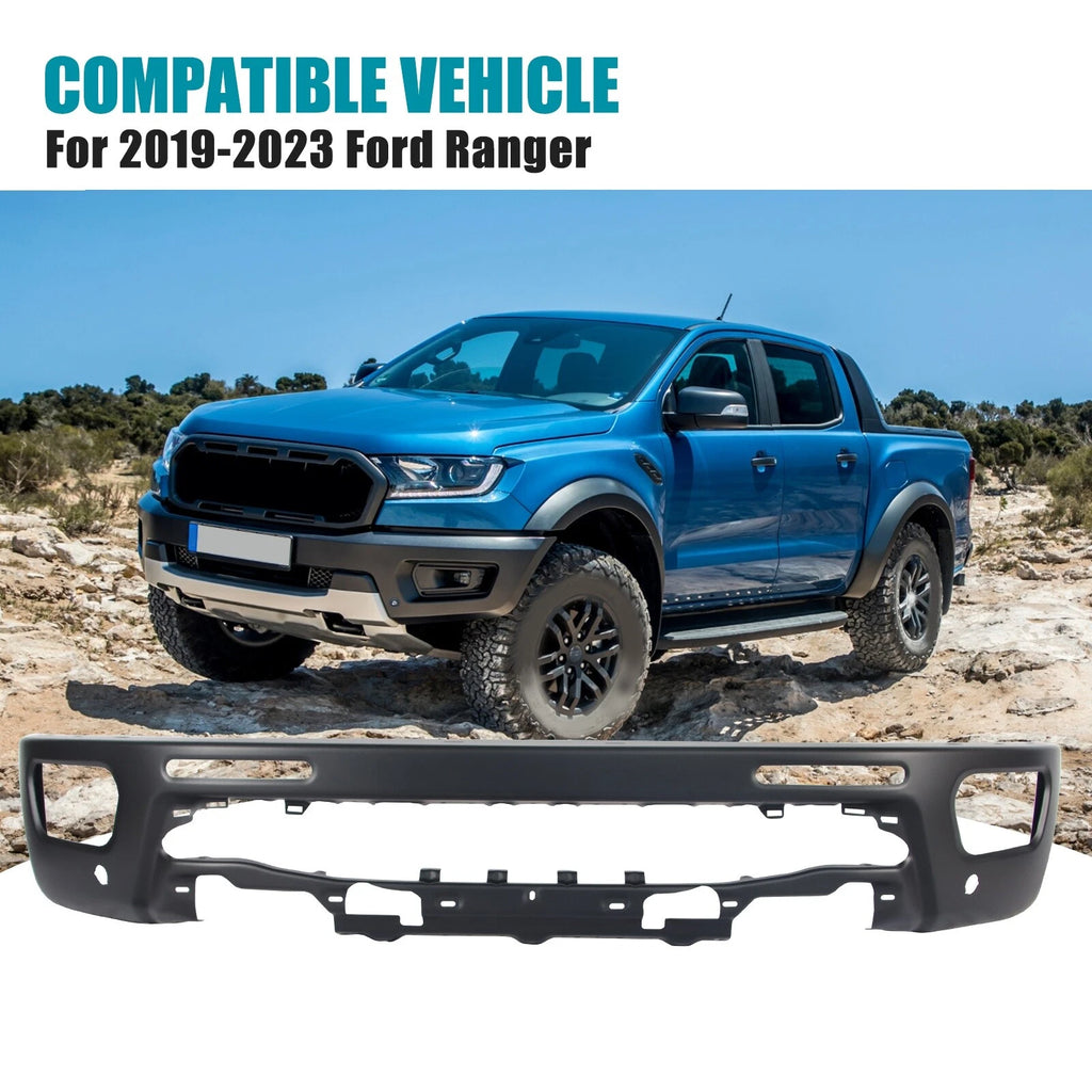 Black Steel Front Bumper Face Bar for Ford Ranger (2019–2023)