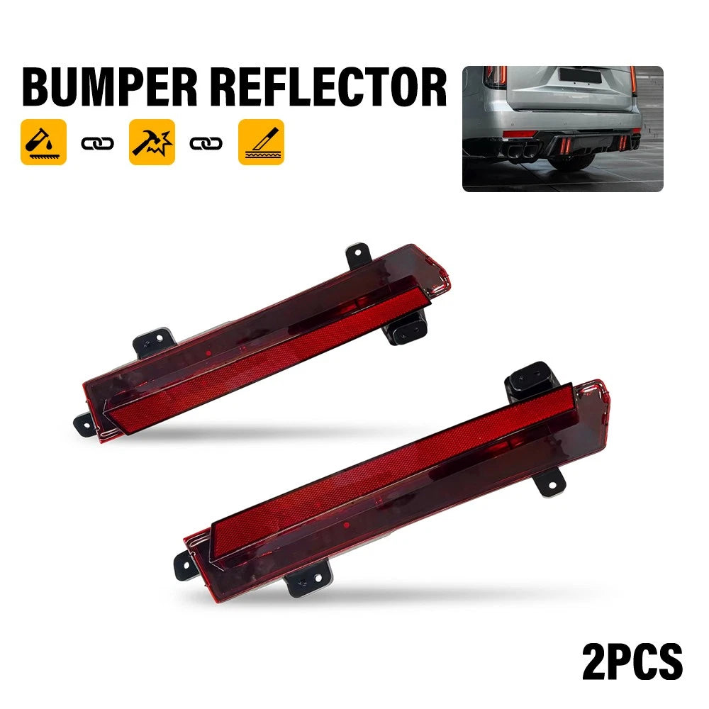 2X Rear Bumper Reflectors for Cadillac Escalade (2015–2020)