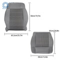 Set of 2 Gray Cloth Front Left Driver Seat Covers for Jeep Wrangler (2007–2012)