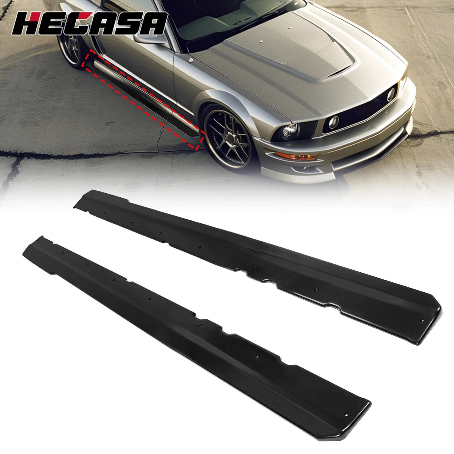 Side Rocker Splitters for Ford Mustang (1999–2004)