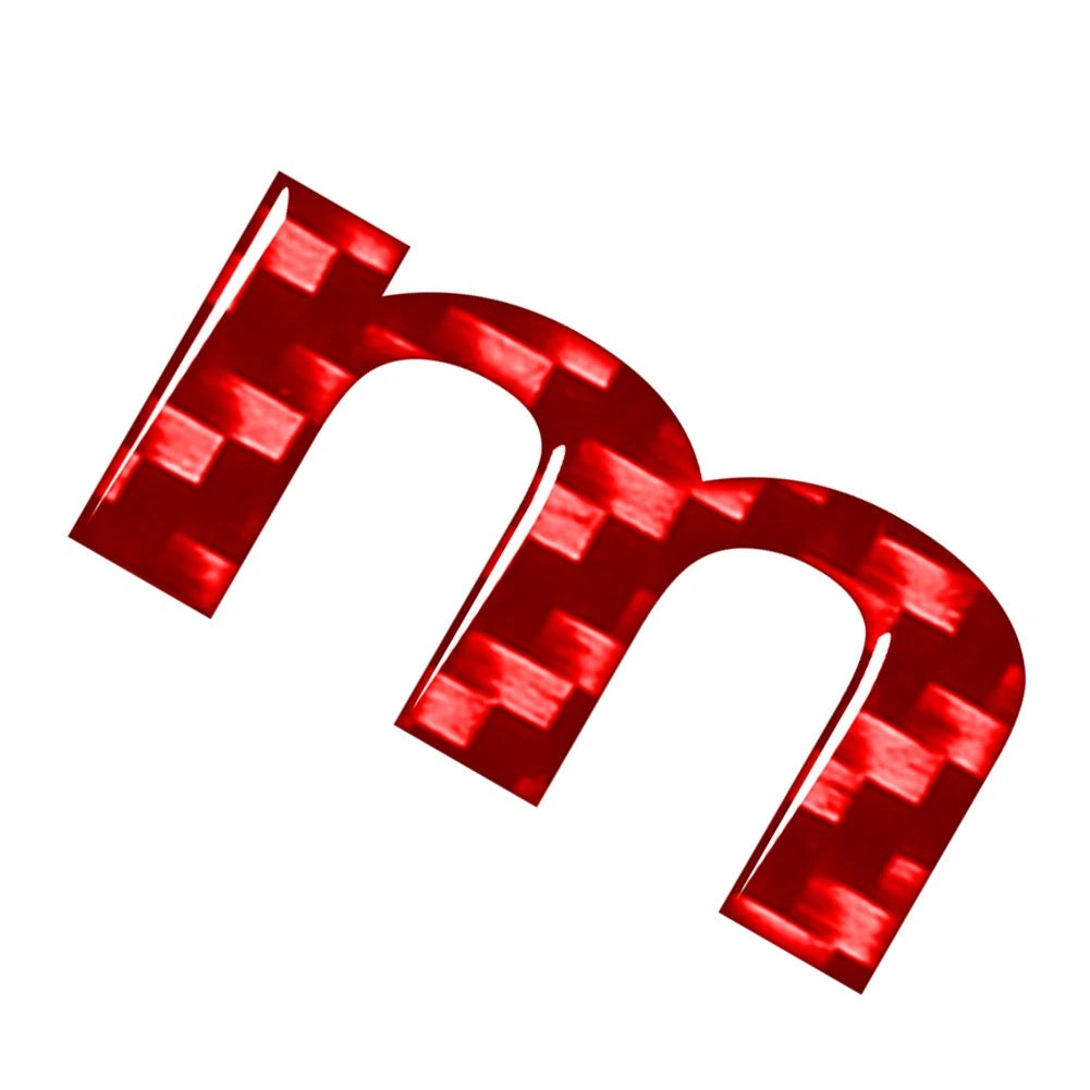 Red Lowercase Alphabet Letter Decals for Door Wall Window Badge Emblem