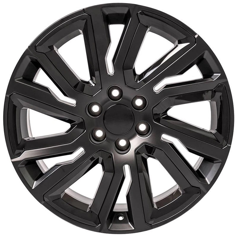22 inch Satin Black Wheel Replacement for 1988-2000 Chevy C2500