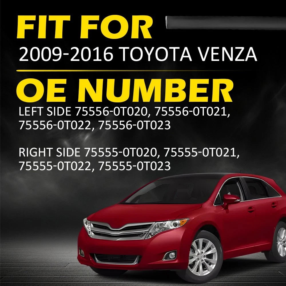2X Roof Drip Molding for Toyota Venza (2009–2016) 75556-0T020 75555-0T020