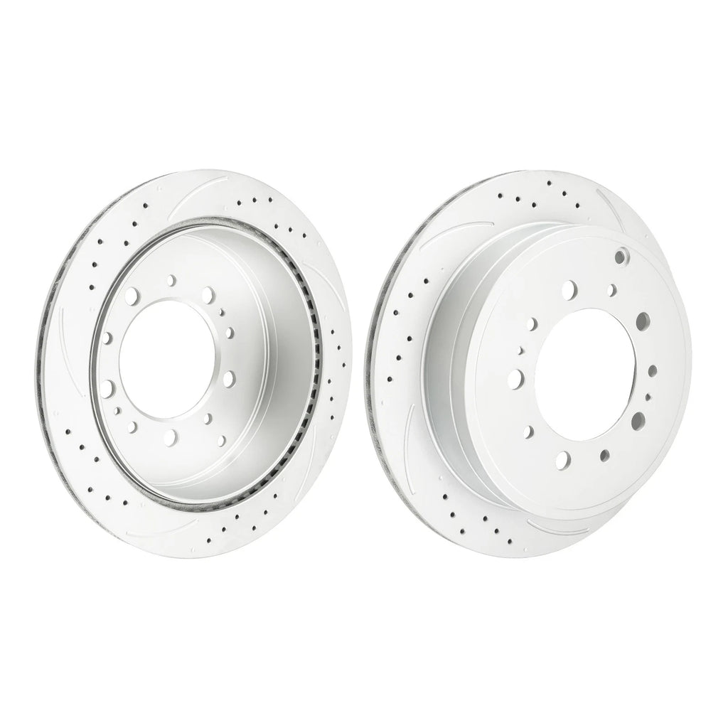 Rear Drilled Slotted Brake Rotors for Toyota Sequoia (2008–2022)
