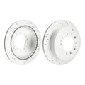 Rear Drilled Slotted Brake Rotors for Toyota Sequoia (2008–2022)