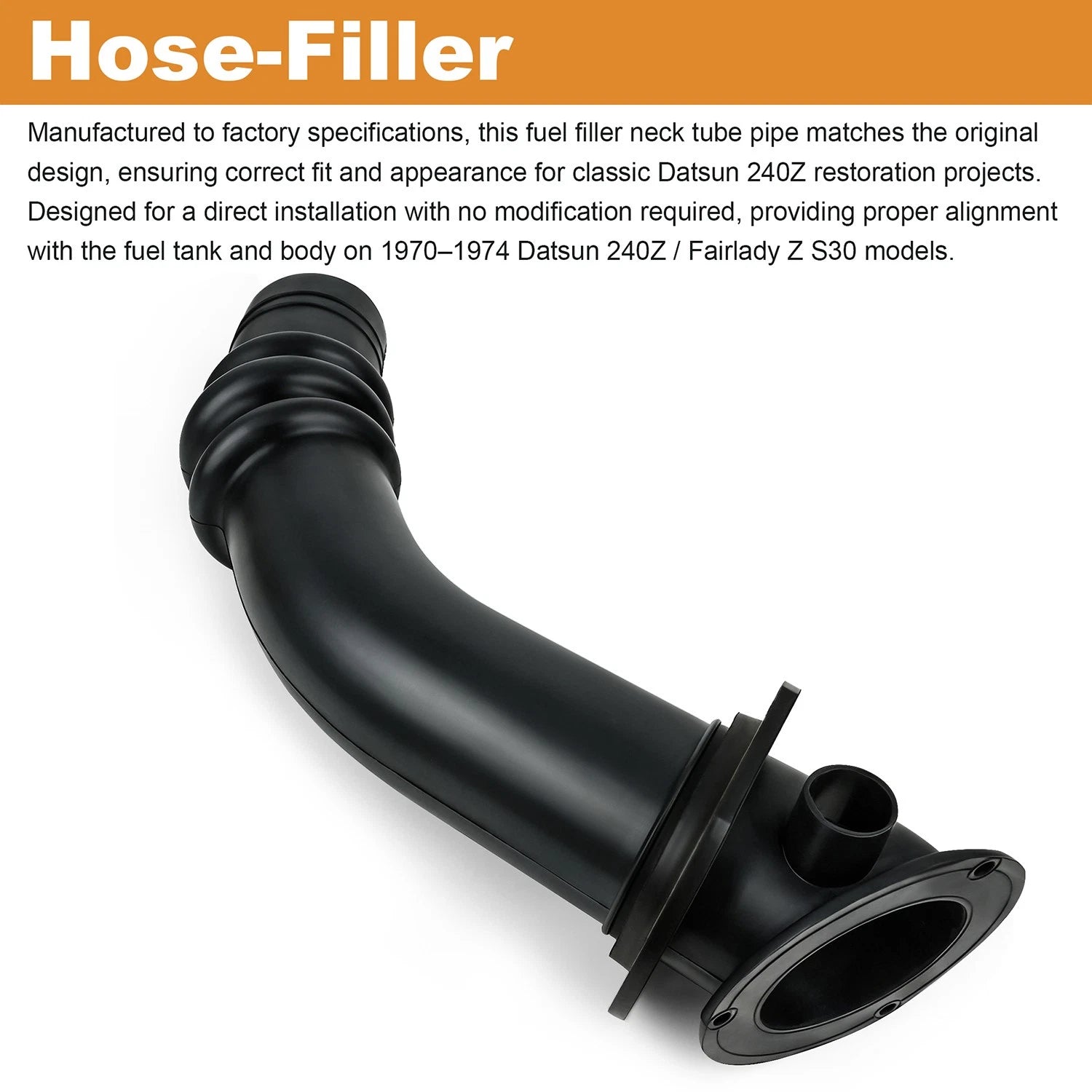 Fuel Filler Neck Tube Pipe 17208-N3050 for Datsun 240Z/Fairlady Z (1970–1974)