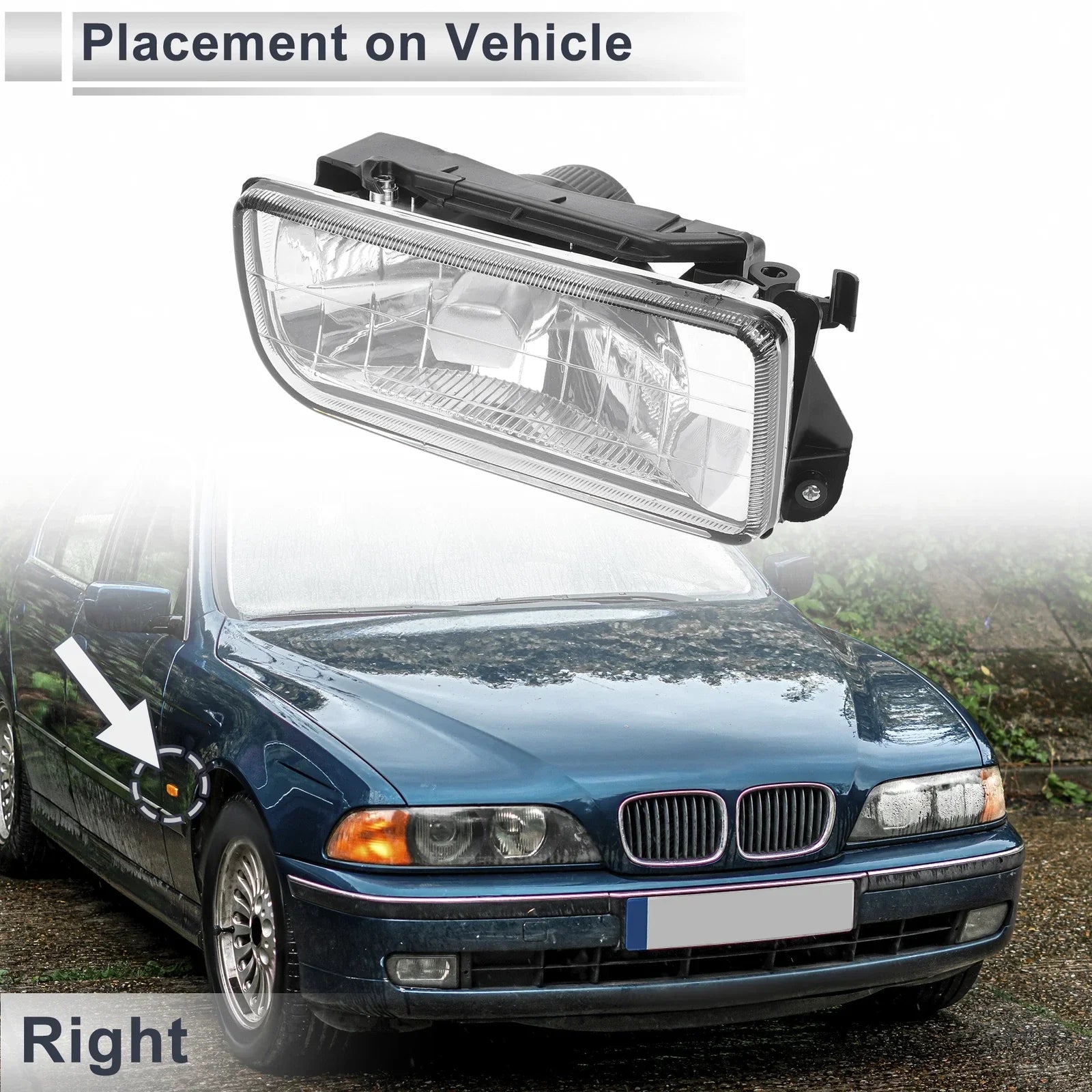 Right Front Bumper Side Marker Light Cover for BMW 3 Series