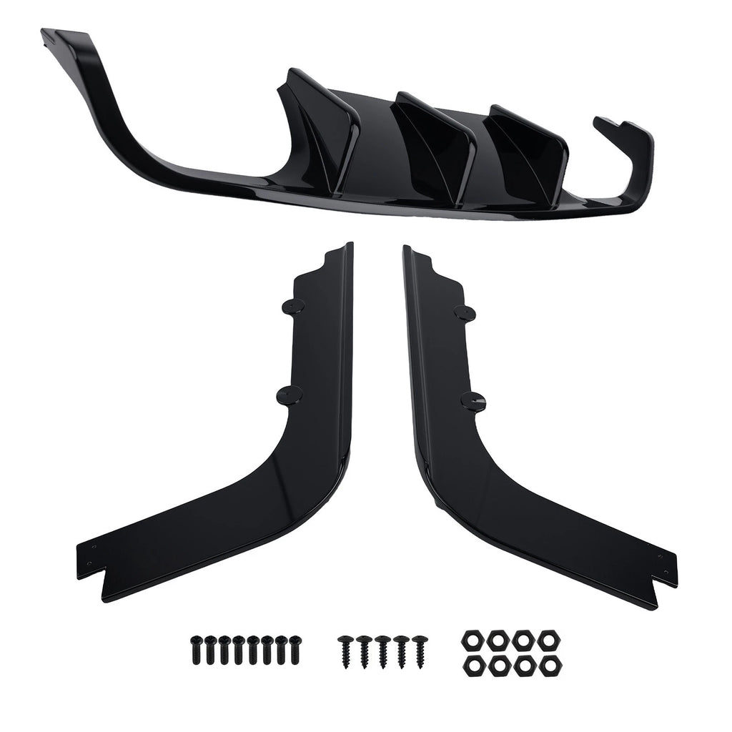 Gloss Black Rear Bumper Diffuser for BMW E92 E93 M3 2Door Coupe 2008-2013