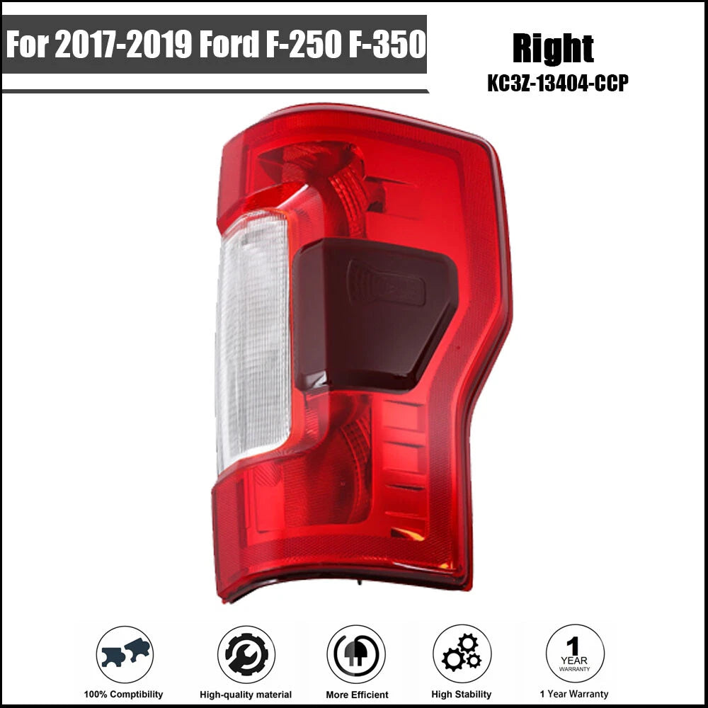 Right Side Rear Tail Light for Ford F-250/F-350 (2017–2019) Halogen Red