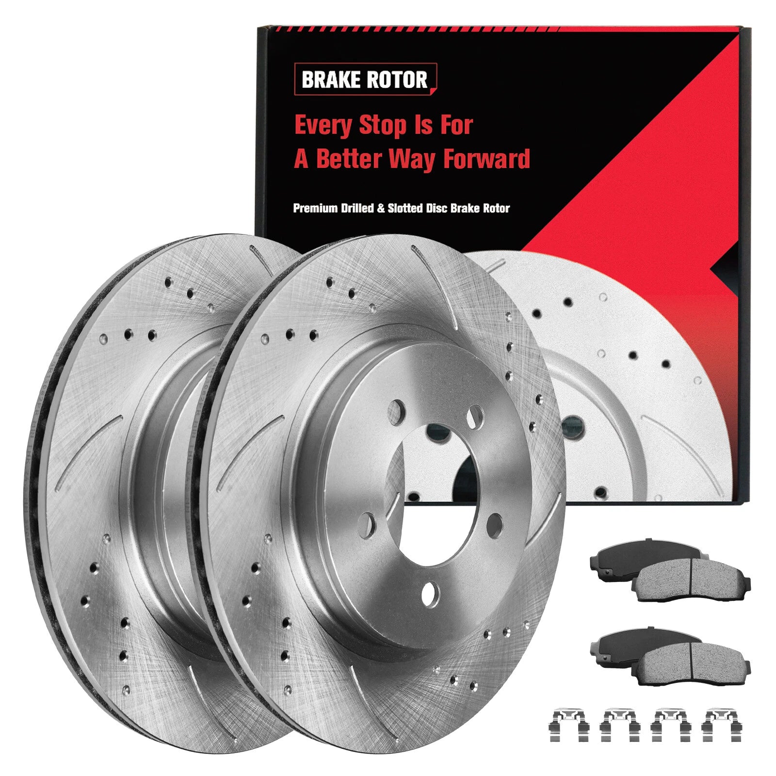 305mm Front Drilled Rotors + Brake Pads for Ford Explorer (2002–2005)