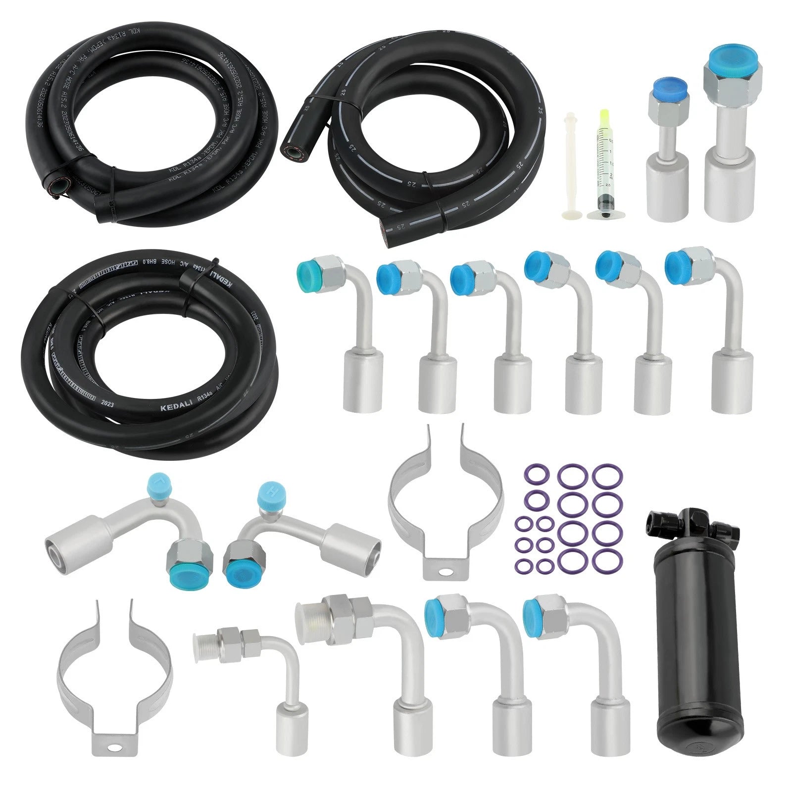 A/C Hose Kit with R-Ring Fittings for Universal Vehicles (134a)