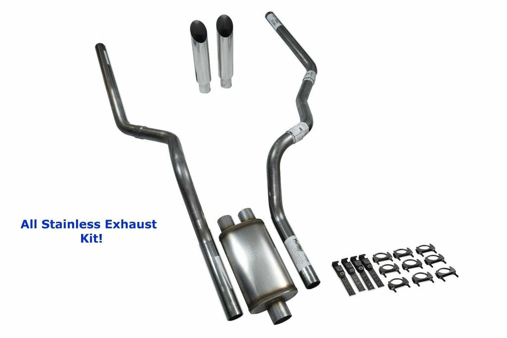 Dual Exhaust Kit for Chevy GMC 1500 (1988–1995) Slash Tip