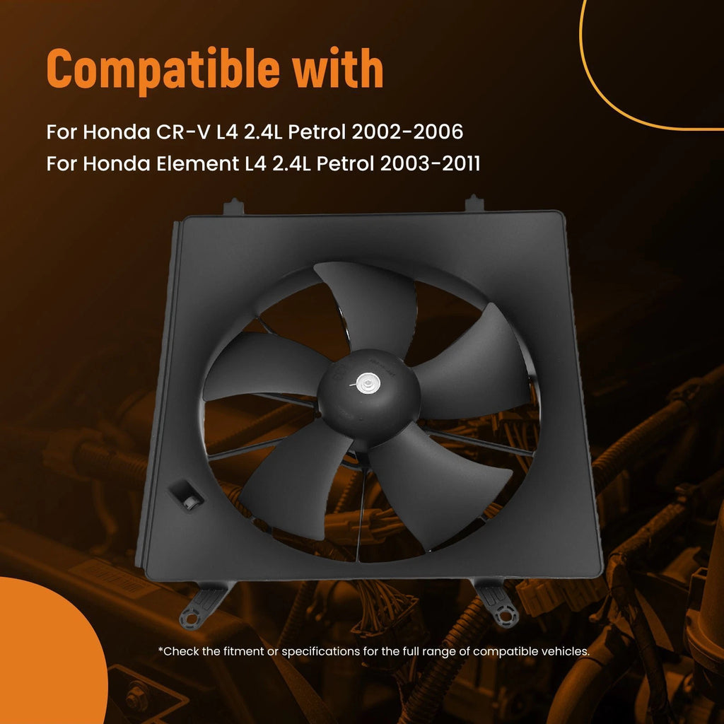 Radiator Cooling Fan for Honda CR-V 2.4L (2002–2011) 19015PZDA01 Left Side