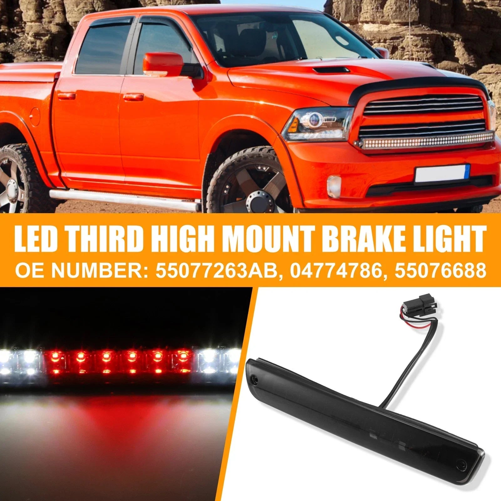 LED Third High Mount Brake Light for Dodge Ram 1500 (2019-2023)