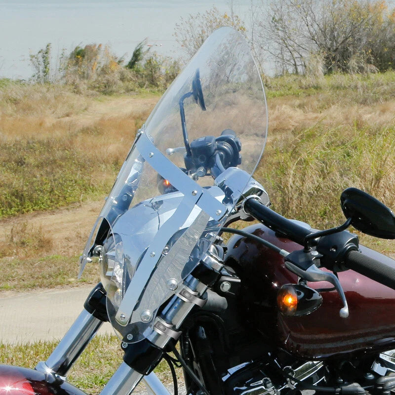Clear Windshield Clamps for Harley Dyna (2006–2017), Breakout (2018–2023)