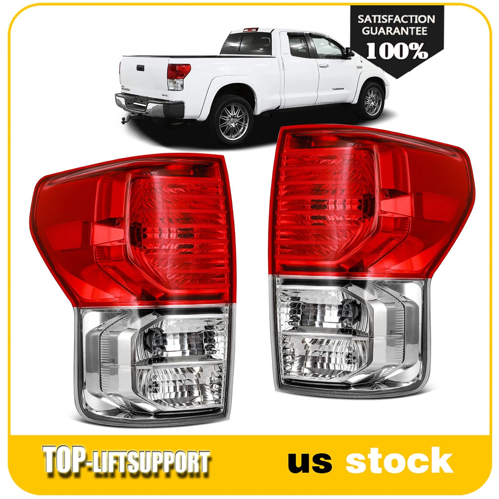 2X Rear Red Chrome Tail Lights Assembly for Toyota Tundra (2007–2013)