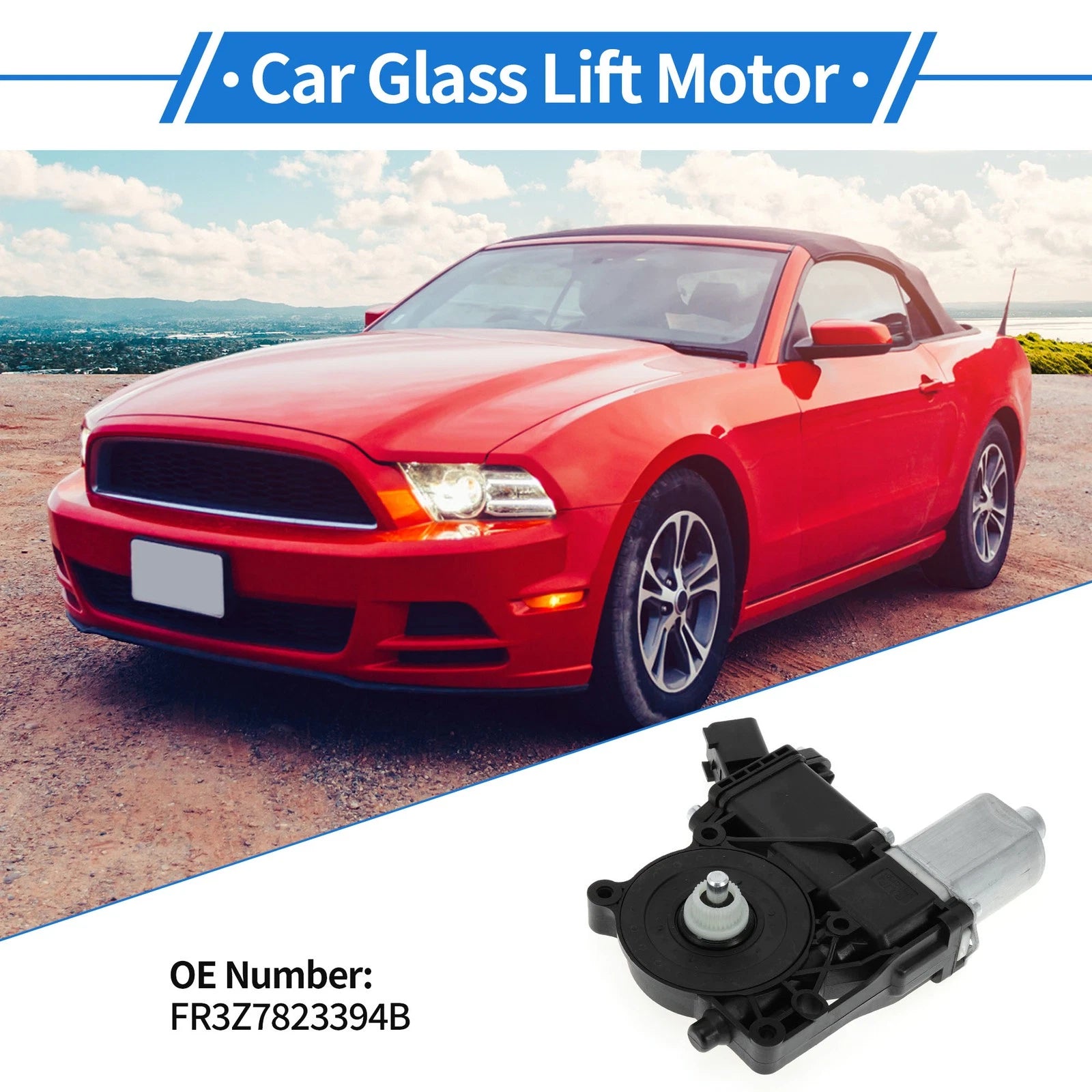 Power Window Regulator Lift Motor for Ford Mustang (2015–2020) FR3Z7823394B