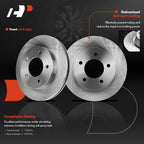 Set of 2 Front Brake Rotors, Pads & Calipers for Ford F-150 (1997–2003)