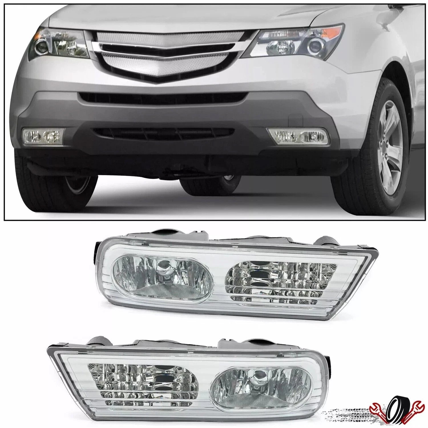 Clear Fog Lights for Acura MDX (2007–2009)