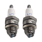 2X 3 Prong Spark Plug L7TC for Chainsaw Lawn Mower Leaf Blower (2-Stroke)
