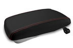 Console Lid Pull Over Cover Leather for Hyundai Genesis (2009–2014) Red Stitch