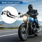 Adjustable Short Brake Clutch Levers for Suzuki GSXR150 (2017–2020) Silver Tone