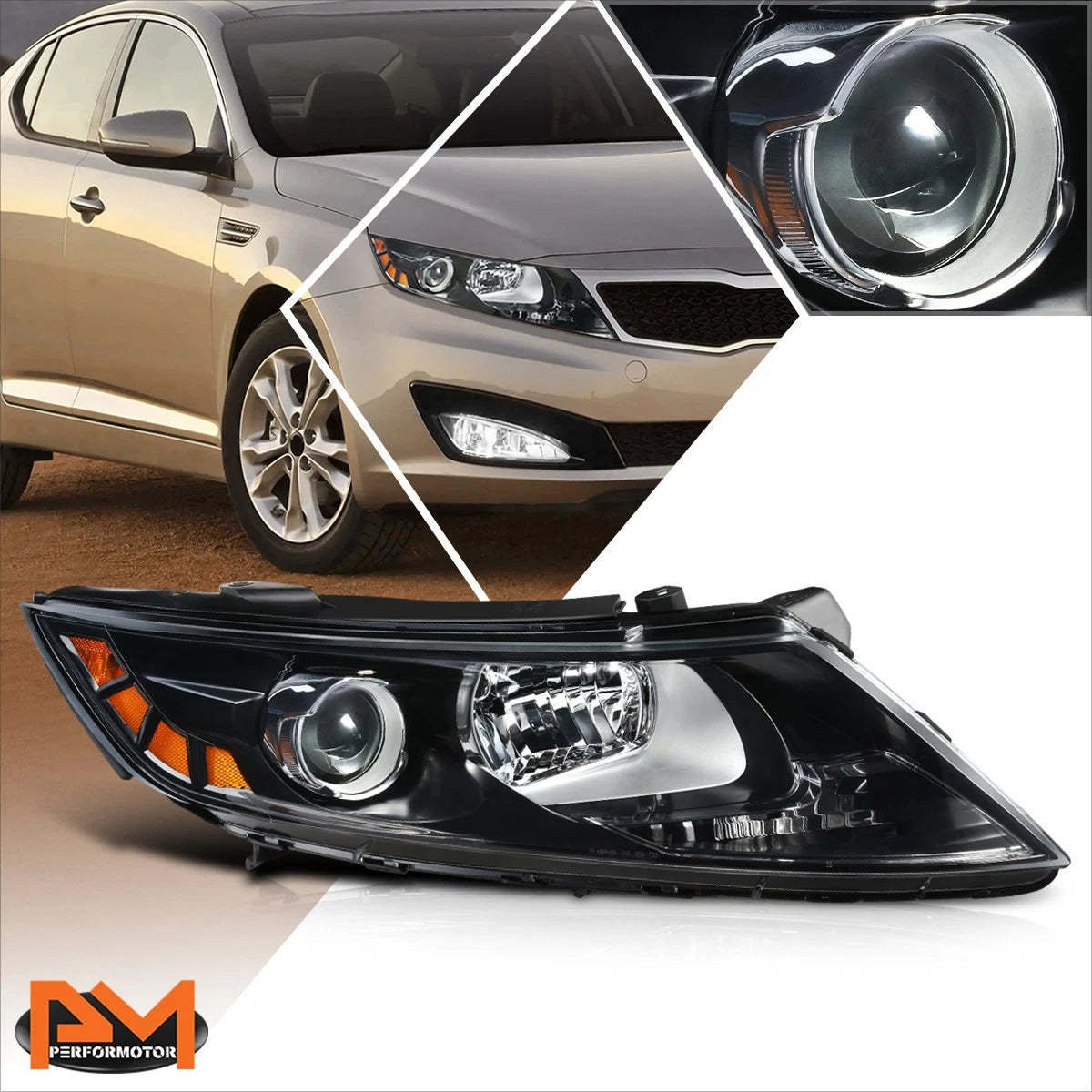 Right Side Projector Headlight Lamp for Optima (2011–2013)