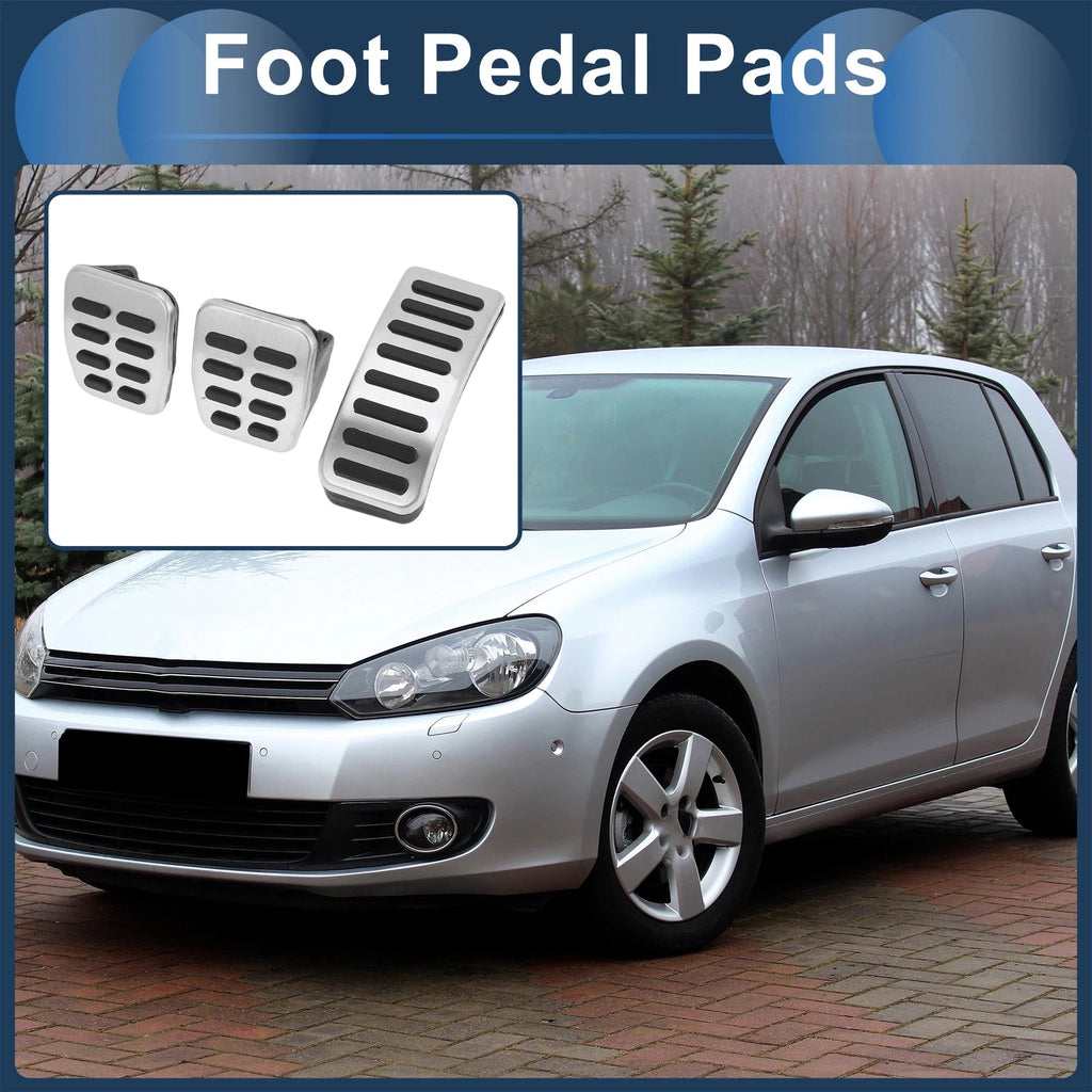 Set of 1 Manual Footrest Pedals Cover for Volkswagen Golf (1997–2005) Silver Tone