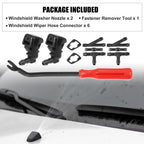 11pcs Front Windshield Washer Nozzle Kit 7T4Z17603A for Ford Edge (2007–2010)