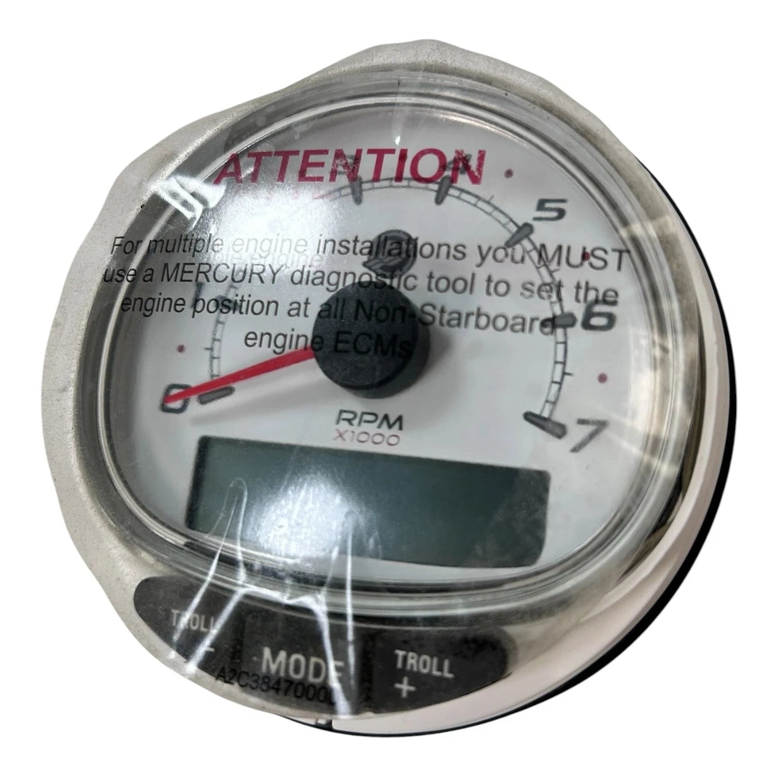 Tachometer Gauge 12V for Mercury SmartCraft SC1000 (8M6003255)