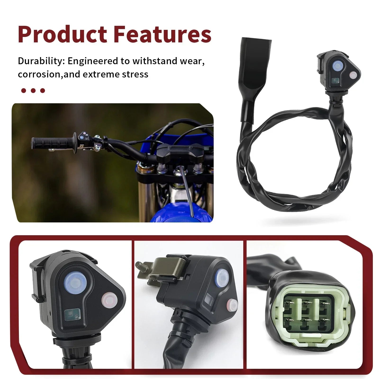 LH MAP CONTROL KILL BUTTON SWITCH for YAMAHA WR450F (2024–2025)