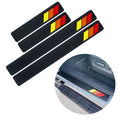 Set of 4 Door Sill Plate Protectors for Toyota - Carbon Fiber