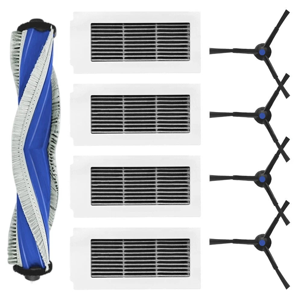 Main Brush and Side Brush Filter Set for Ecovacs Hybrid Robot Vacuum