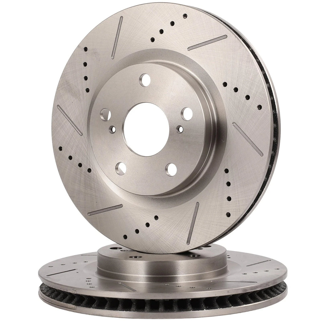 Front Drilled Slotted Brake Rotors for Pontiac Vibe (2007–2018) LEXUS ES350 ES300h