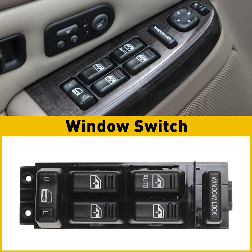 Power Window Switch for Chevy Truck 2000-2002 (Front Driver Side Master)